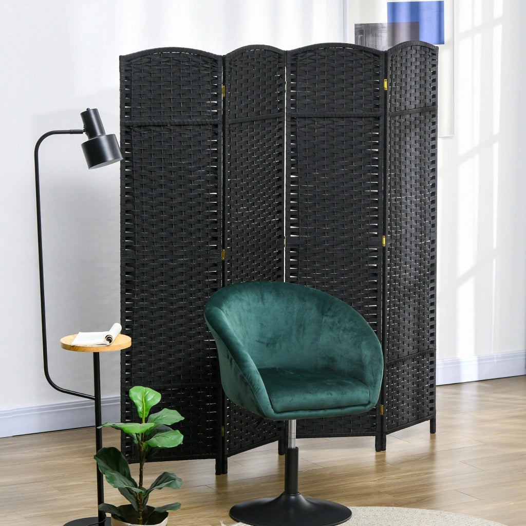 Biombo 4 Pannelli ¨C zephmum ¨C 160x170 cm Nero