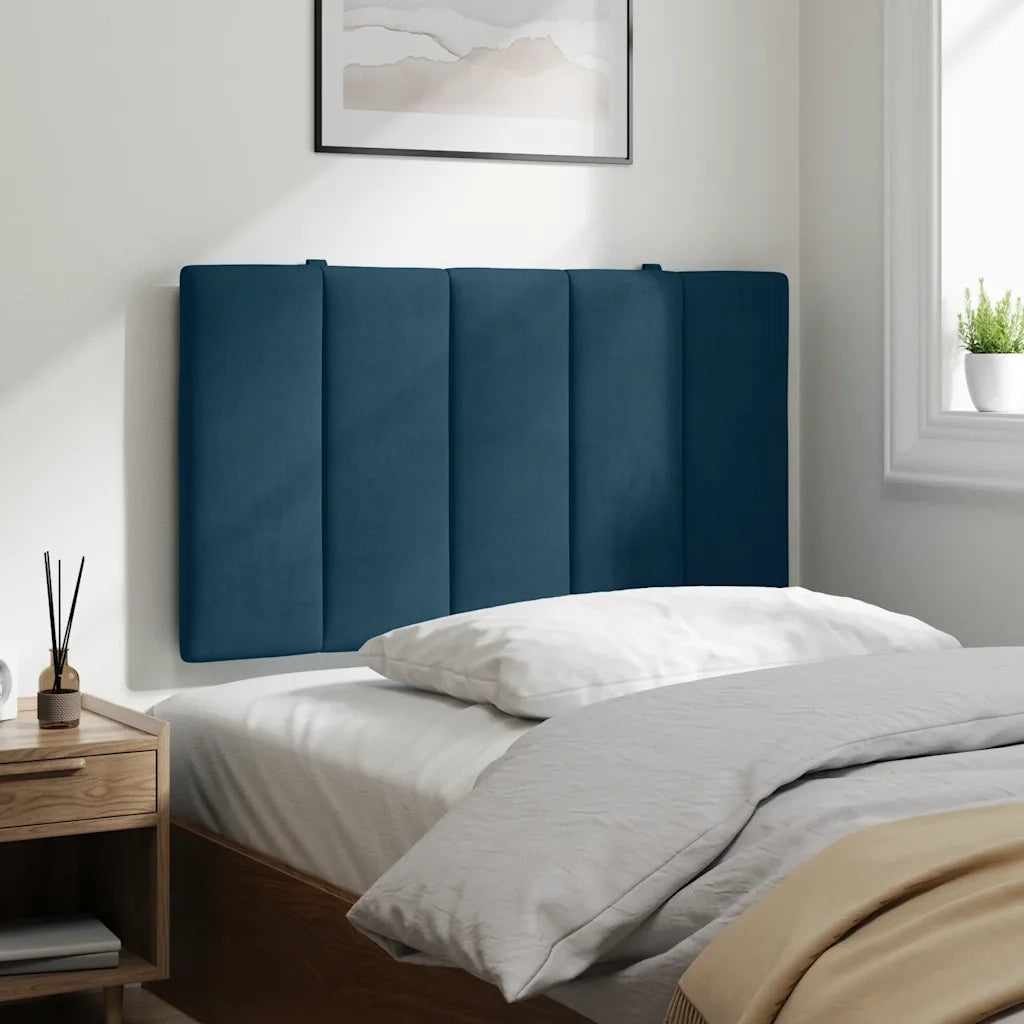 Cuscino Testiera Hanko Blu 90 cm in Velluto 374653