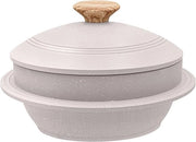 Pietre coreane con coperchio, 24 cm Dolsot per zuppa di hot pot - bianco
