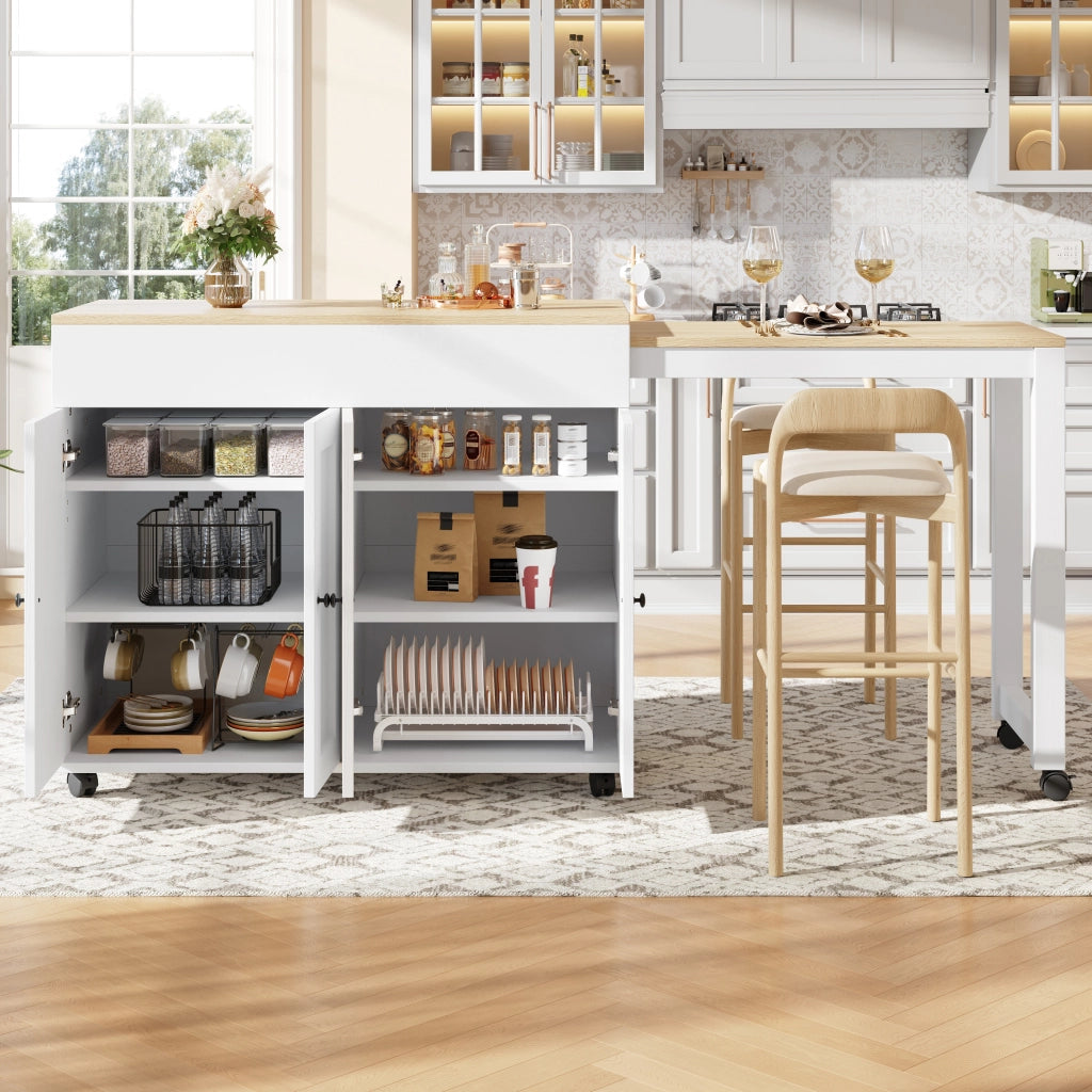 TAVOLO BAR Allungabile 117-180x50x94,6 cm Bianco MDF