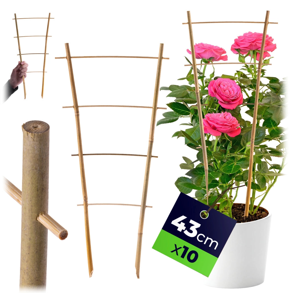 KADAX Drabinka bambusowa podwójna 43cm 100706 BAM3