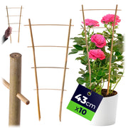 KADAX Drabinka bambusowa podwójna 43cm 100706 BAM3