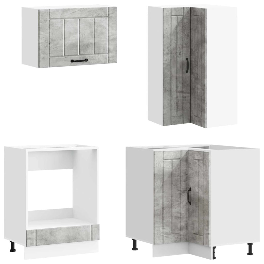 Unità Cucina LUCCA 8 pcs Grigio Cemento Legno ingegnerizzato 3438480