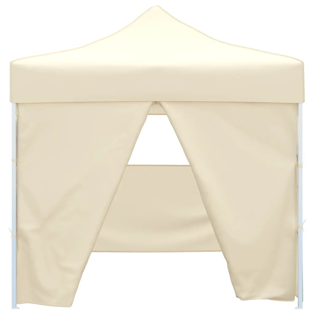 Tenda Pieghevole Crema 3 x 3 m con 4 Pareti 41464