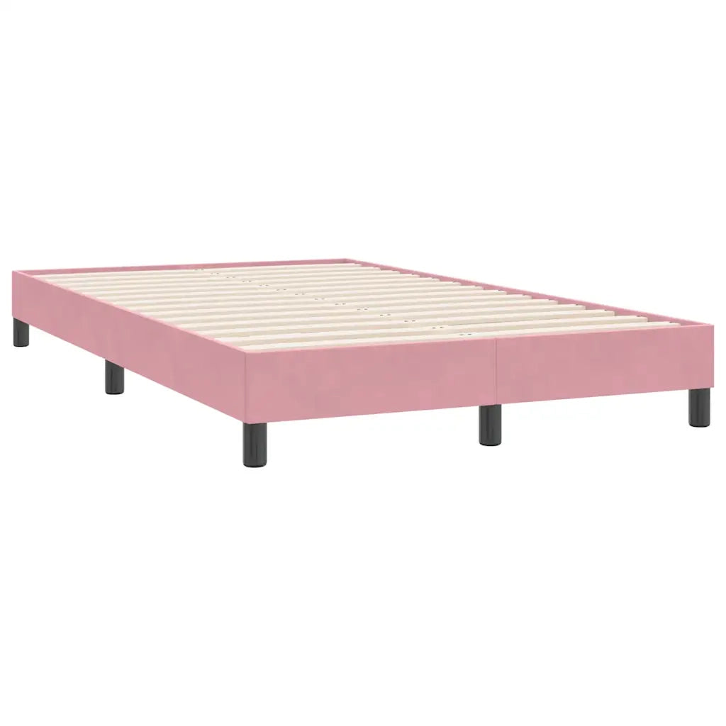 Letto a Molle senza Materasso Rosa 120x220 cm in Velluto 3315872