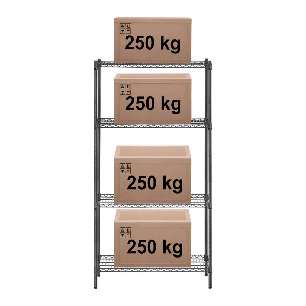 Scaffale professionale in metallo per carichi pesanti 90 x 45 x 180 cm 1.000 kg 14_0001523