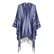 Sciarpa jacquard da donna, stile street europeo e americano, con spacco, cappa spessa e calda