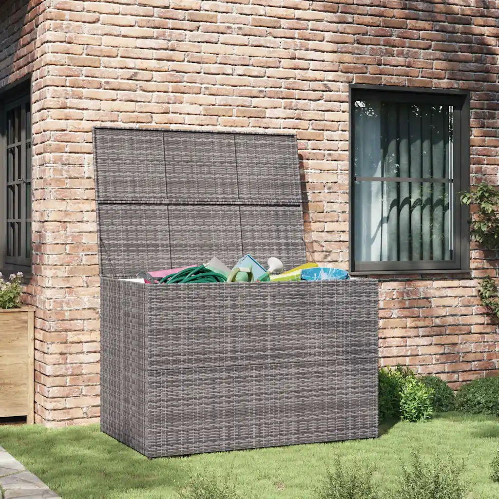 Baule da Giardino Grigio 150x100x100 cm in Polyrattan CFW2891030