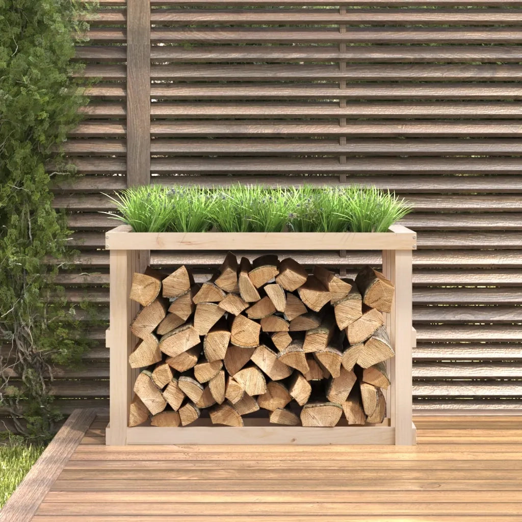Portaceppi da Esterno 108x52x74 cm Legno Massello di Pino 822631