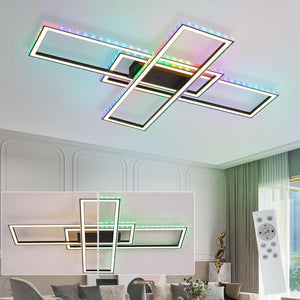 ZMH Lampada da soffitto LED grande dimmerabile telecomando RGB 50W per camera letto