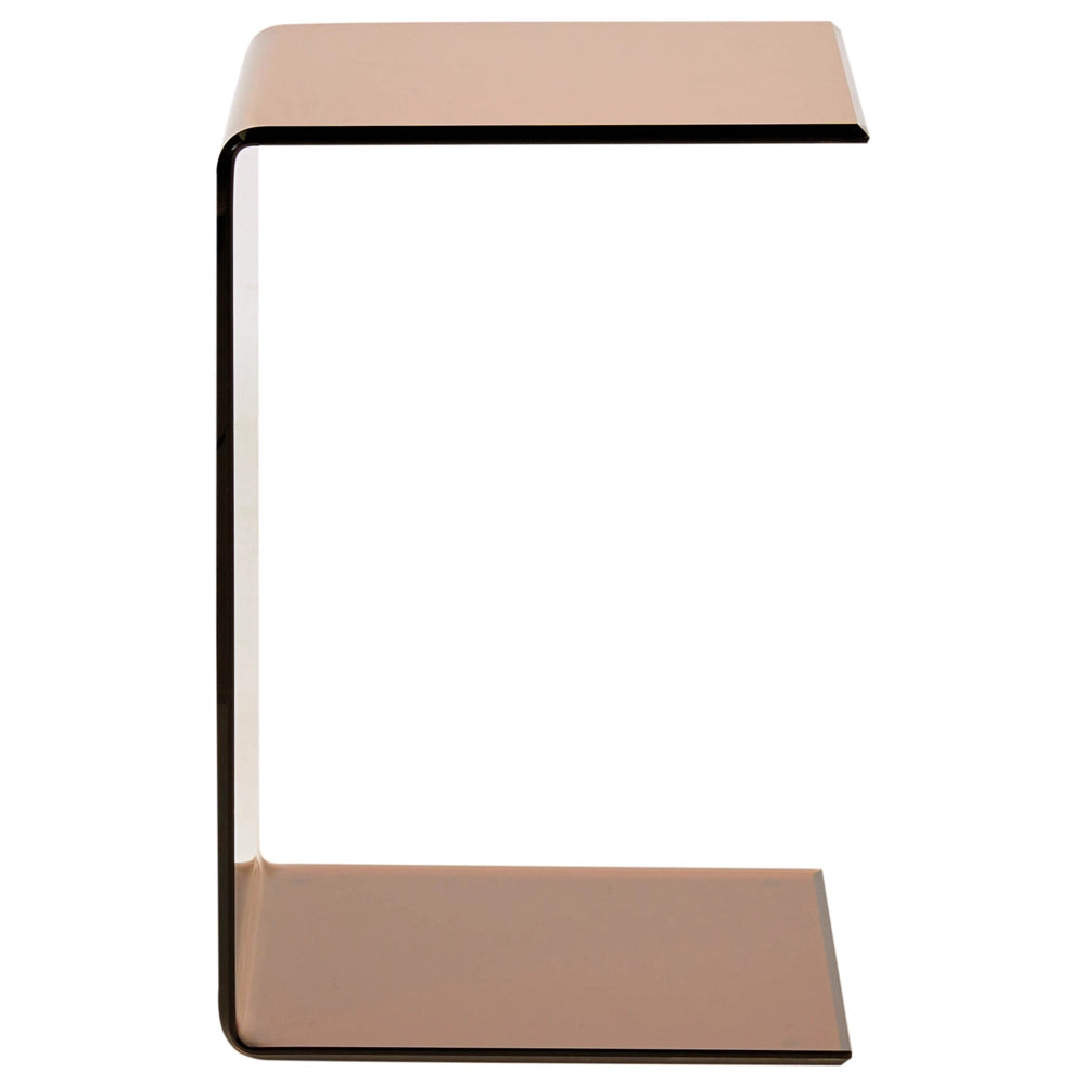 Tavolino in Vetro trasparente nero 40 x 61 cm marrone stile minimalista soggiorno cucina