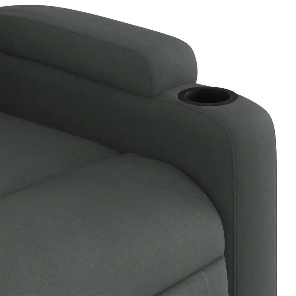 Poltrona | Sedia Relax reclinabile in tessuto grigio scuro