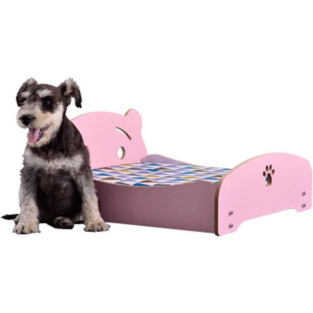 Trade Shop - Letto Cuscino Per Cani Gatti Animali Domestici Durevole In Legno 47 X 42 X 23cm -