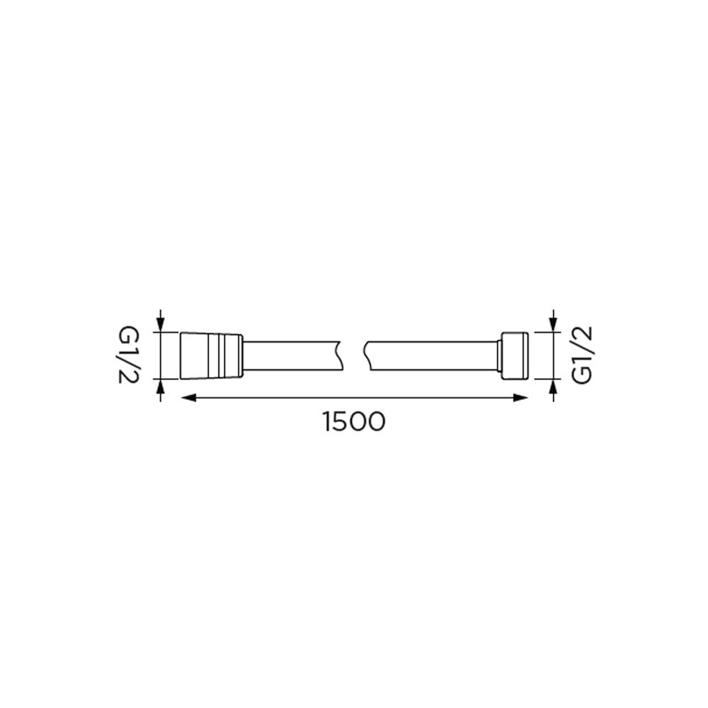 Flessibile acciaio, serie distri vecchio ottone, lunghezza 150 cm