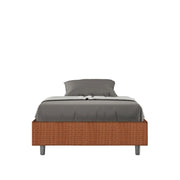 Letto Sommier imbottito 1 piazza e mezza 120x200 cm tessuto Labirinto Azelia - Senza rete,Arancione