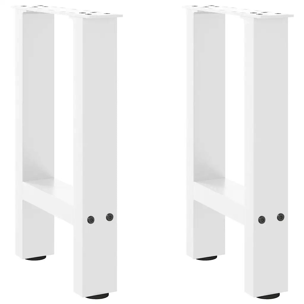 Gambe per Tavolino da CaffÃ¨ Bianche 2 pz 38x(42-43) cm Acciaio
