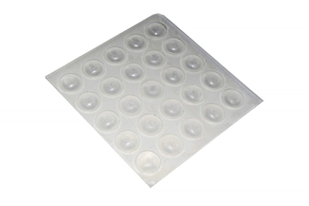 Paracolpi Adesivi Quadrati Trasparenti Diametro 10 Mm Pezzi 25 - Masidef
