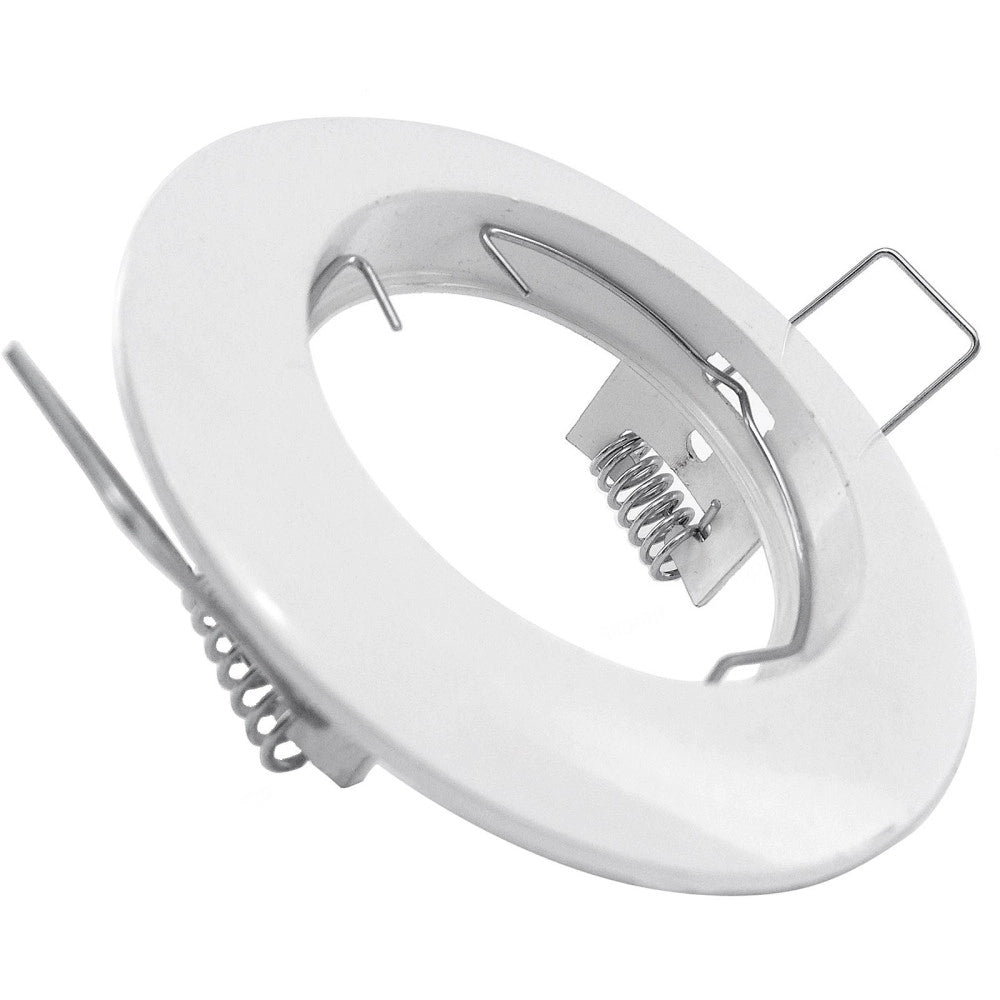 Trade Shop - Porta Faretto Portafaretto Fisso Incasso Lampadine Lampada Led Gu10 Bianco 60mm -