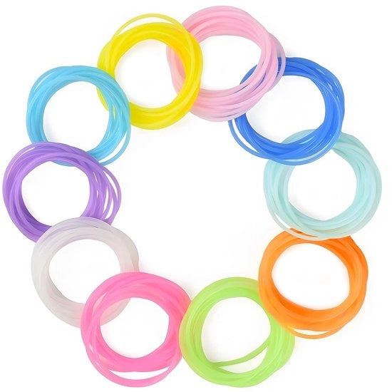 Bracciali in silicone da 30 pezzi - Bracciali luminosi - Bracciali per amici - Bracciali per feste - Colori neon - Resistenti e flessibili