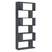 Libreria Borrby Scaffale da Terra 192 x 80 x 24 cm Grigio scuro [en.casa]