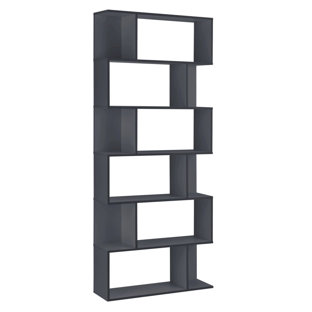 Libreria Borrby Scaffale da Terra 192 x 80 x 24 cm Grigio scuro [en.casa]
