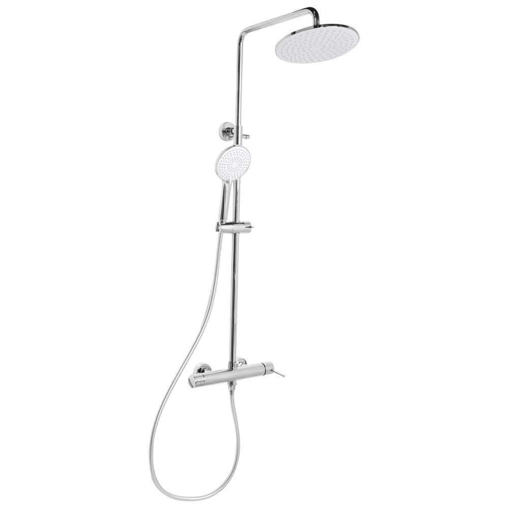 Set doccia miscelatore in ottone 3 modalità di spruzzo con funzione pioggia appeso a parete argento stile moderno