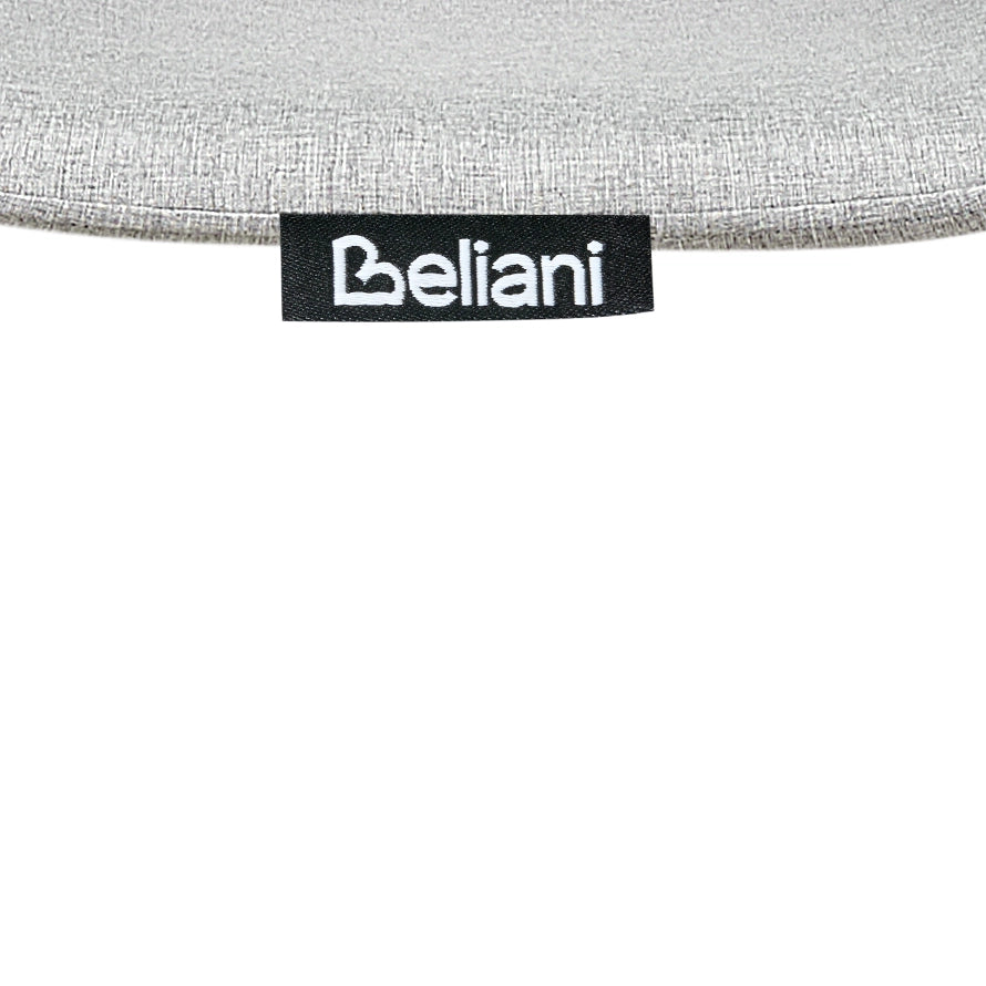 Set di 2 sedie da pranzo Sedute in poliestere grigio Gambe in metallo per sala da pranzo cucina
