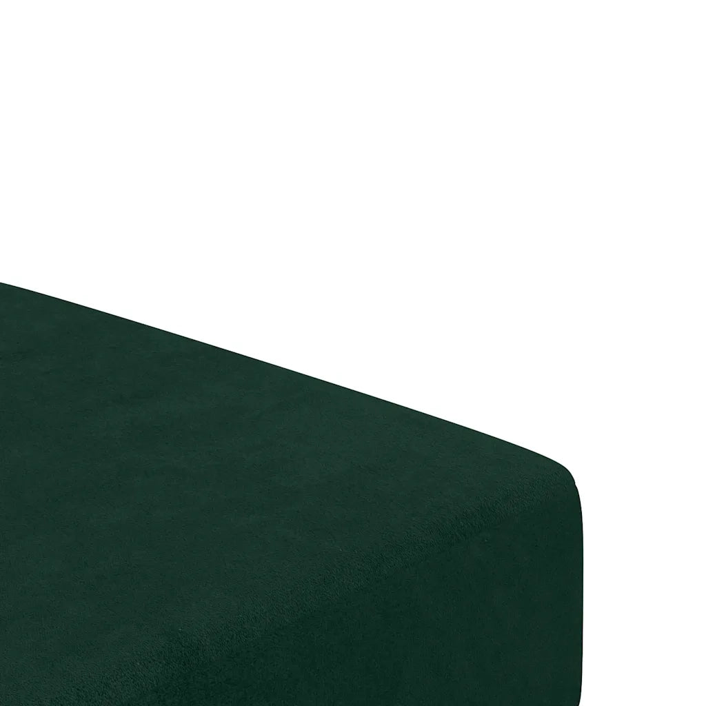 Divano Letto a 2 Posti Verde Scuro in Velluto 375734