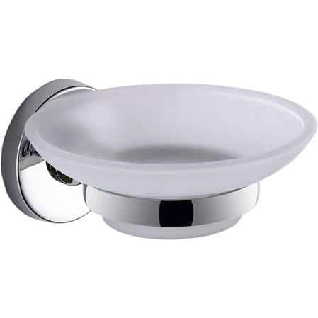 PORTASAPONE 'FELCE' Cromato - Vetro - GEDY