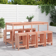Set da Bar da Giardino 9 pz in Legno Massello di Douglas