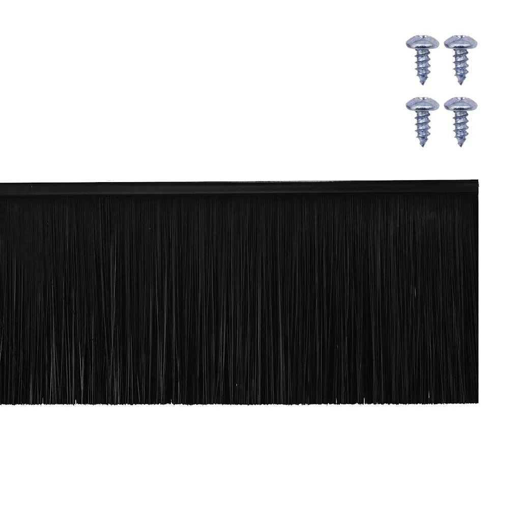 Spazzole per porte a vite 6 pz Nero 100 cm Lega di alluminio CFW7879350
