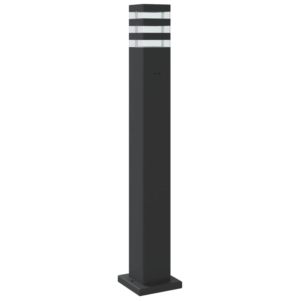 Lampade da terra per esterni 3 pezzi 80 cm alluminio nero 02_0042554