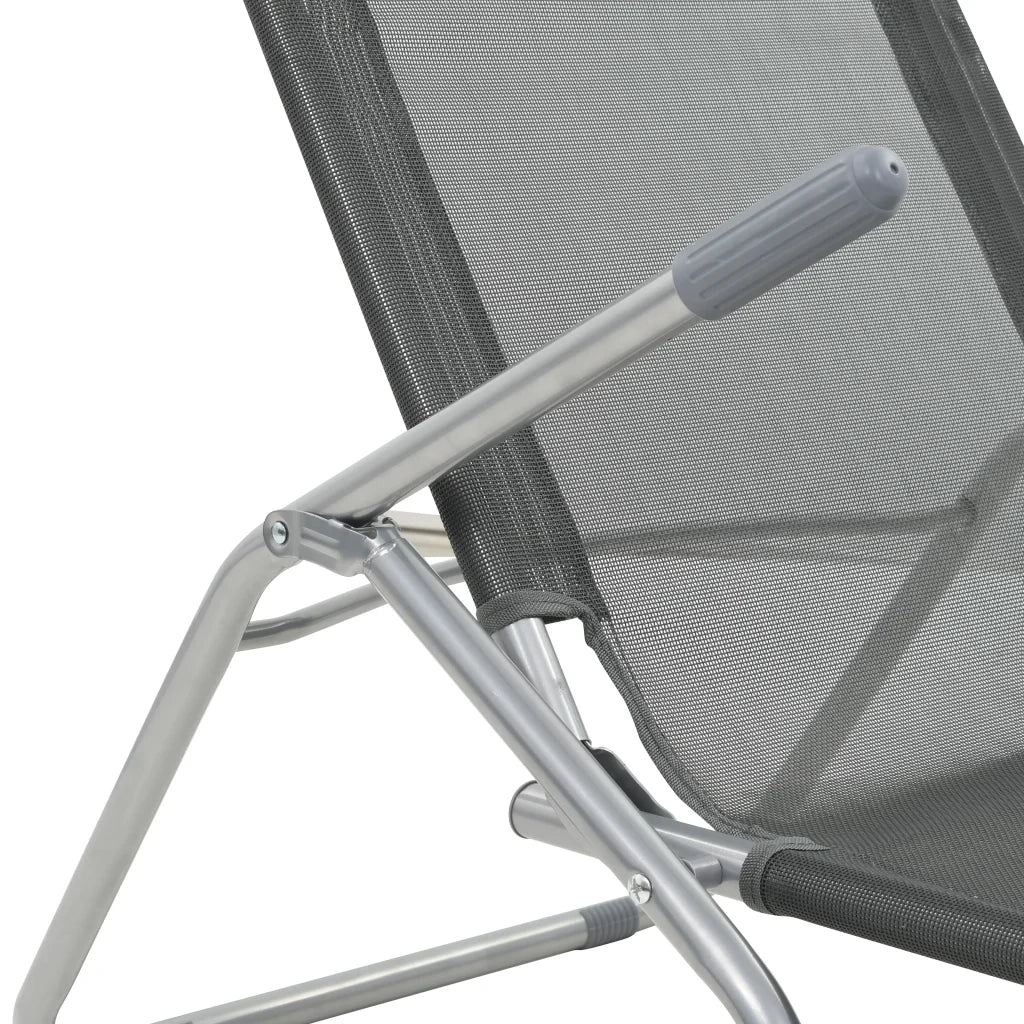 Lettini Prendisole Pieghevoli 2 pz in Textilene Antracite 44340