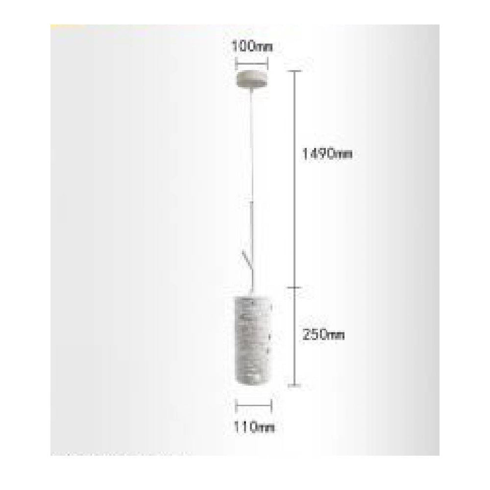 Trade Shop - Lampadario A Sospensione E27 Paralume Cilindro In Ceramica Traforata Bianco Lp21 -