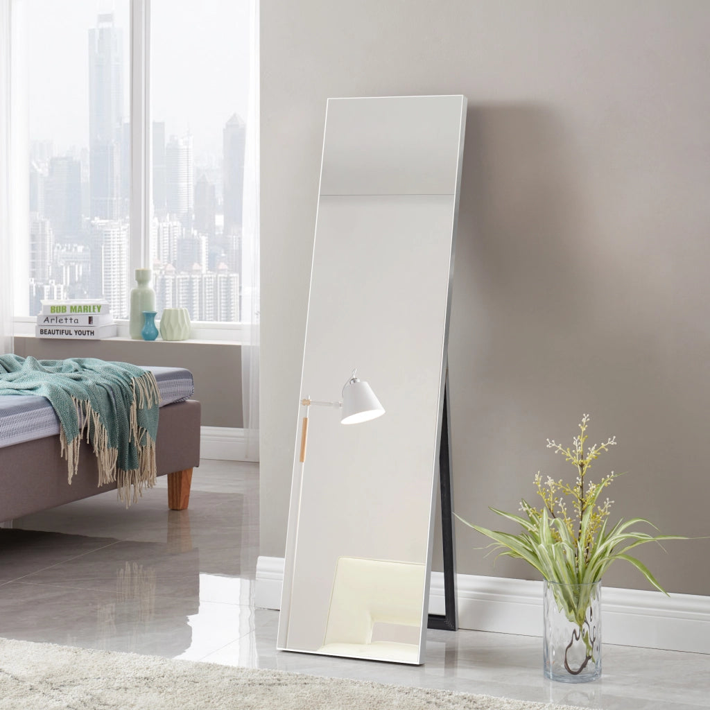 Specchio da Terra 'Barletta' a Figura Intera 150 x 35 cm Cornice in color Argento [en.casa]