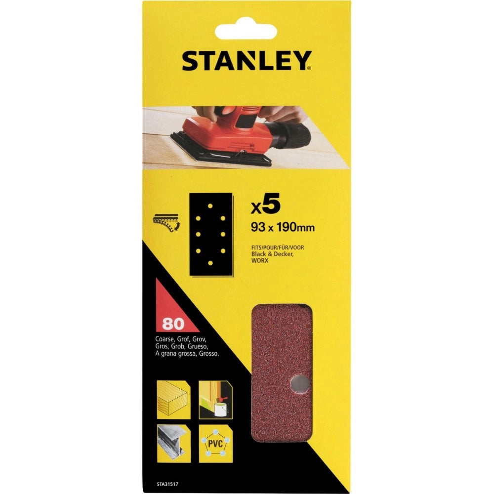 1pz piranha/stanley sta31517 (x31517) 5 fogli vel.b+d 93x190 gr.80 cod:ferx.28372