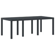 Tavolo da Giardino Antracite 200 x 100 x 73 cm polyrattan