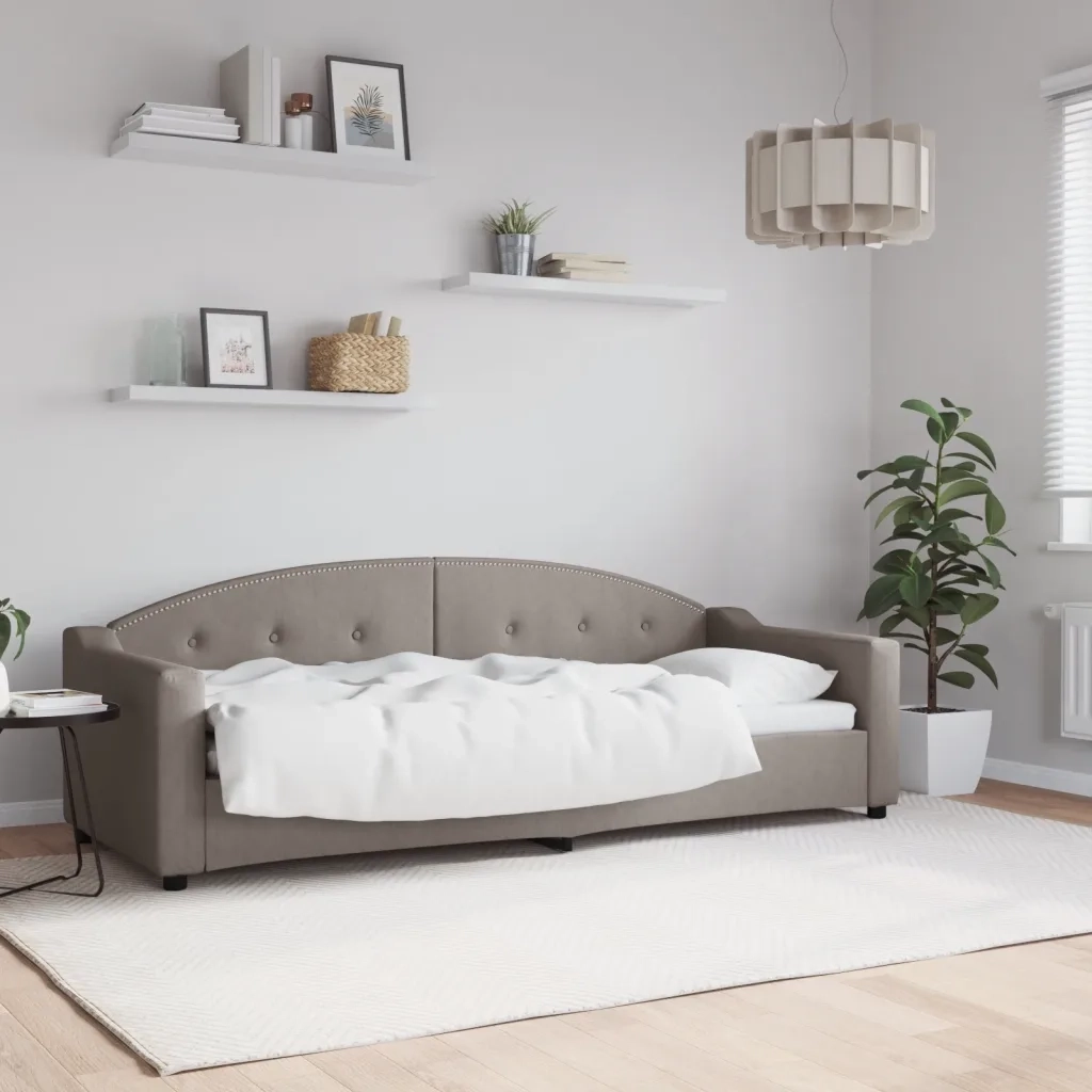 Letto da Giorno Tortora 80x200 cm in Tessutocod mxl 94997