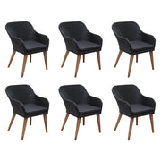 Set da Pranzo da Giardino 7 pz con Cuscini in Polyrattan Nero 3057812