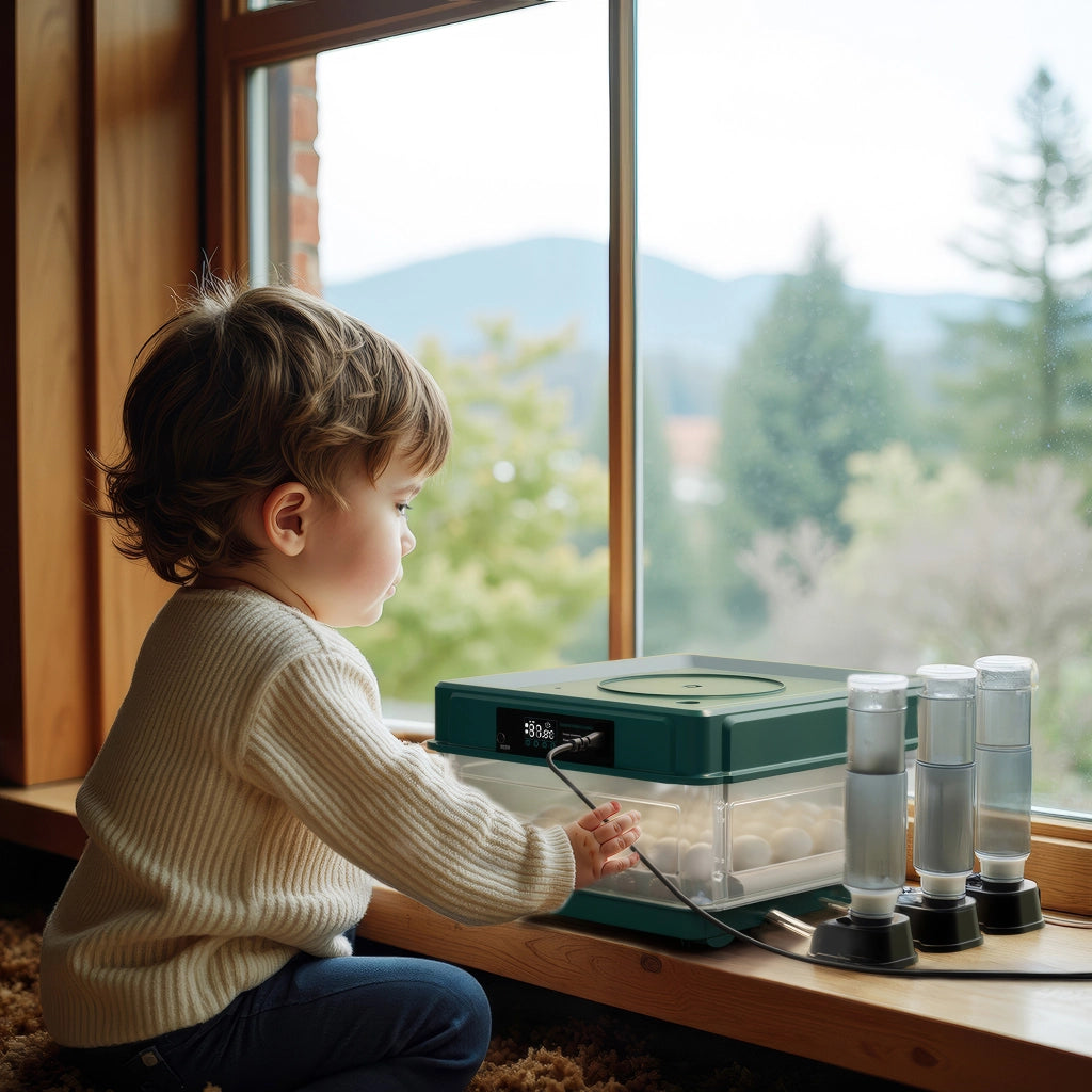 Fudajo Incubatrice per uova automatica, incubazione per 30 uova, 40 W con sistema di rotazione, controllo della temperatura e regolazione dell'umidità, allevamento pulcini