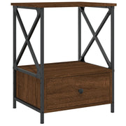 Comodino | Armadio da Notte | Mobiletto da notte Rovere Marrone 50x41x65 cm in Legno Multistrato
