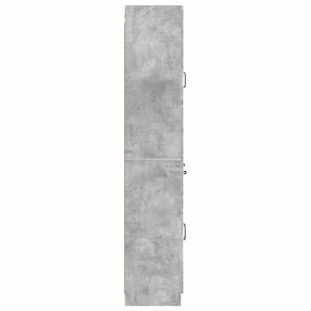 Set di armadi 2 pcs Grigio Cemento Legno ingegnerizzato