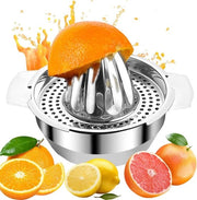 Citruspressa Manuale in Acciaio Inossidabile con Contenitore per Uso Casalingo in Cucina e Bar