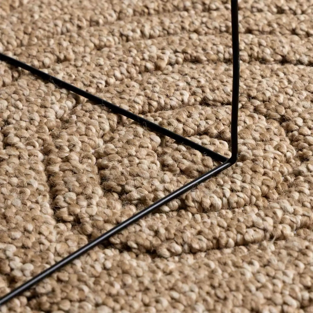 Tappeti per area Moiré Rotondo AGIRA Naturale Ø 200 CM