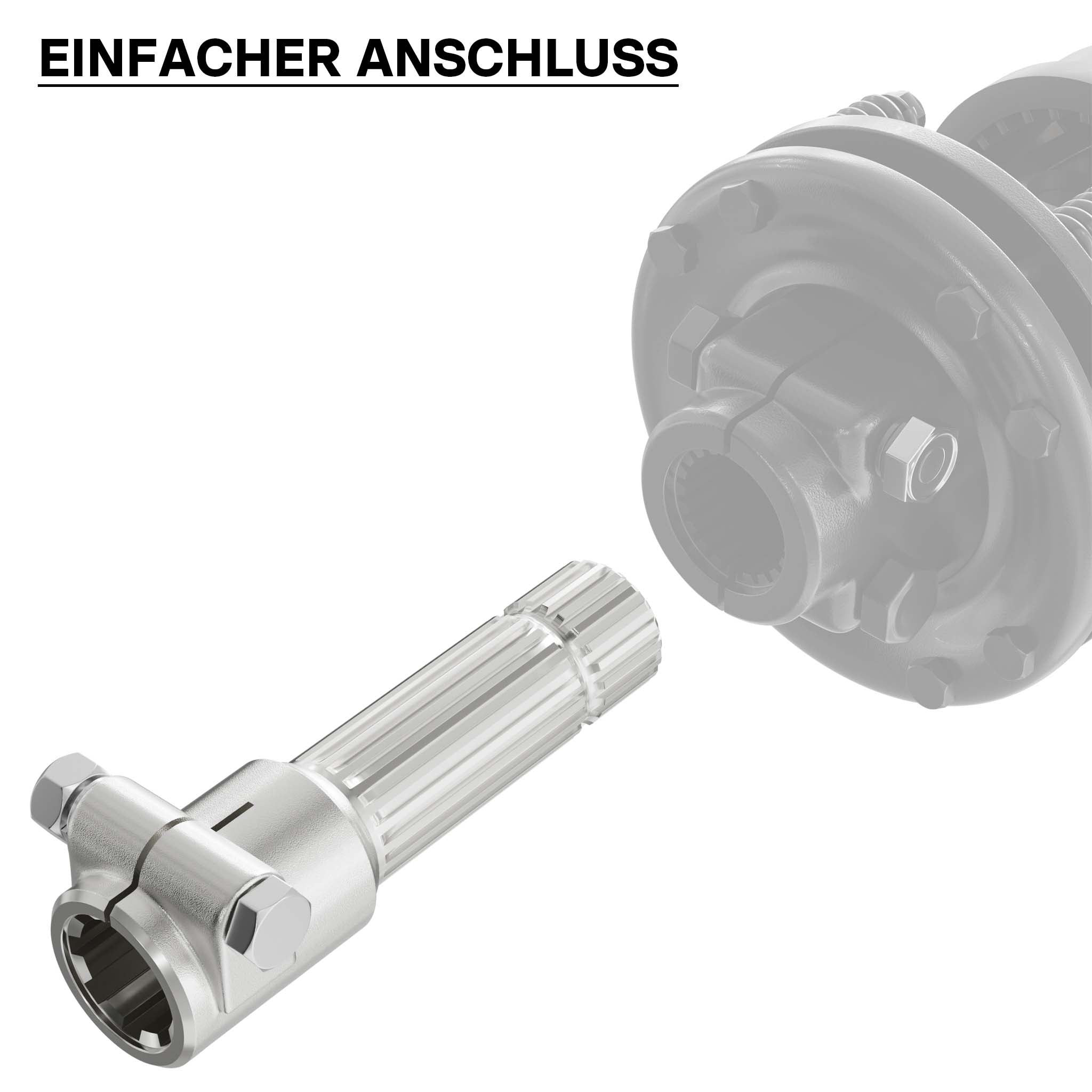 Boccola albero cardanico 160mm Attacco scanalato 8-32x38x6 per albero uscita 1 3/8" 21D Trattore