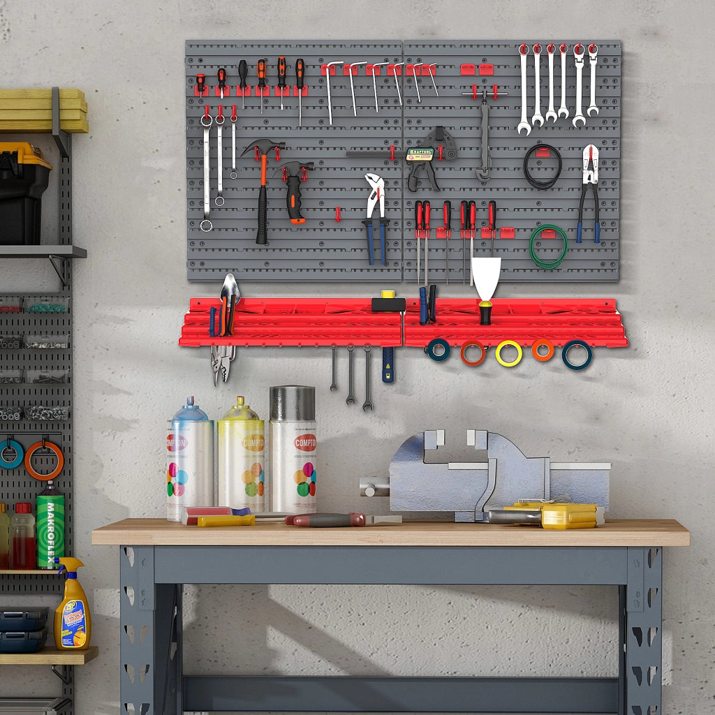 Libreria a muro per utensili con ganci ¨C zephmum ¨C 95.5x53.5x23 cm