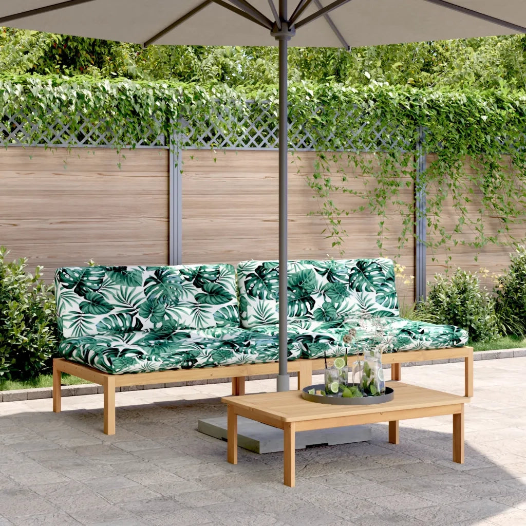 vidaXL Divani Centrali Pallet Giardino 2pz con Cuscini Massello Acacia