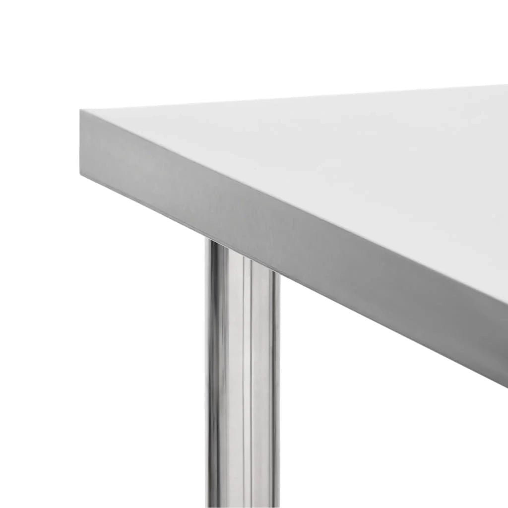 Tavolo da lavoro da cucina con ruote piano di lavoro gourmet spazio commerciale ristorante 100 x 45 x 85 cm acciaio inox 02_0001911