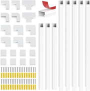 Kit di copertura cavi elettrici adesivi 04 m - Pacchetto da 10 - Copertura cavi mini - Nascondere cavi - Bianco - Cavi elettrici per uso domestico ufficio