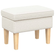 Poggiapiedi Crema 55 x 35 x 41 cm Bouclé